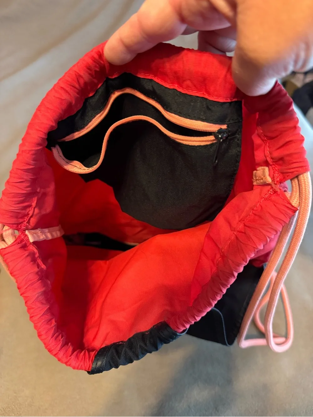 Red Drawstring Women’s Bucket Bag